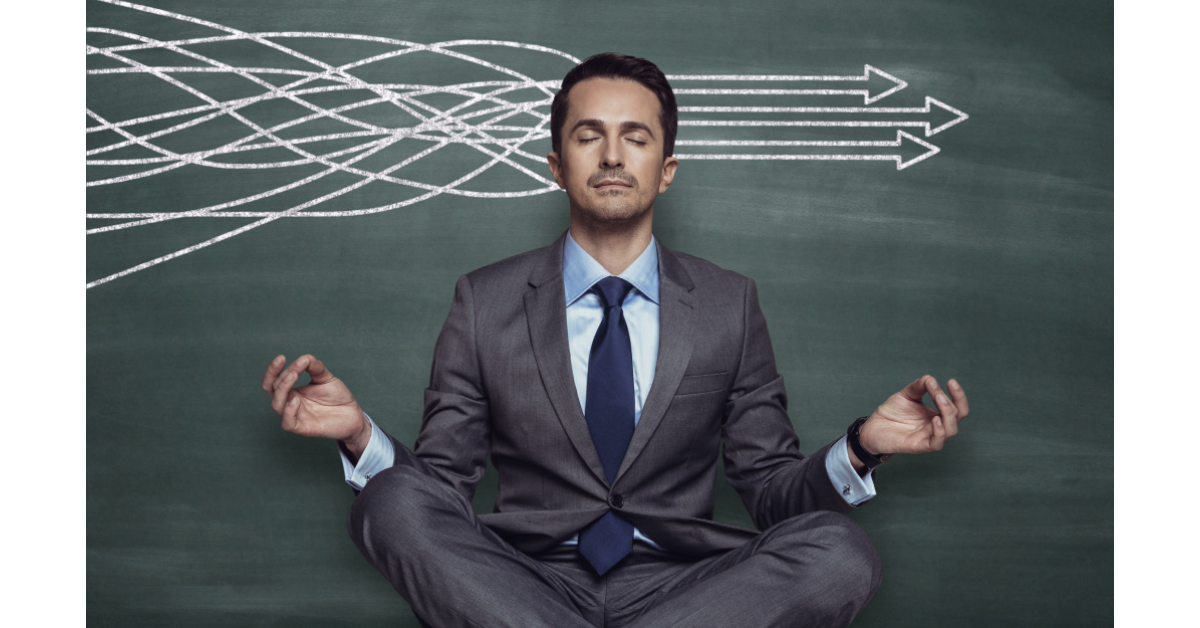 Praktyka medytacji zapracowanego mężczyzny