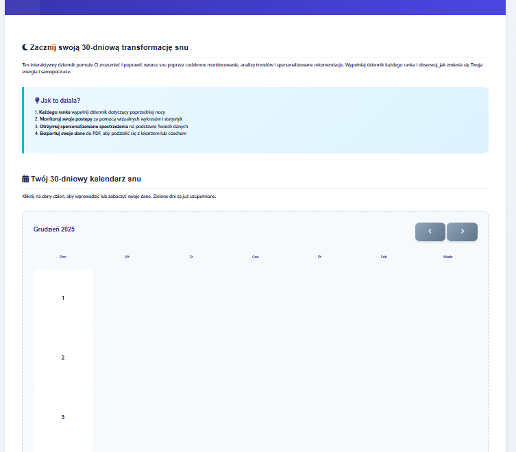 Interaktywny Dziennik Snu - 30-dniowa transformacja - obrazek 2