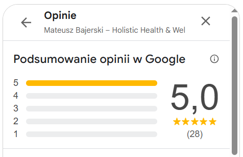 Opinie klientów w Google – Mateusz Bajerski